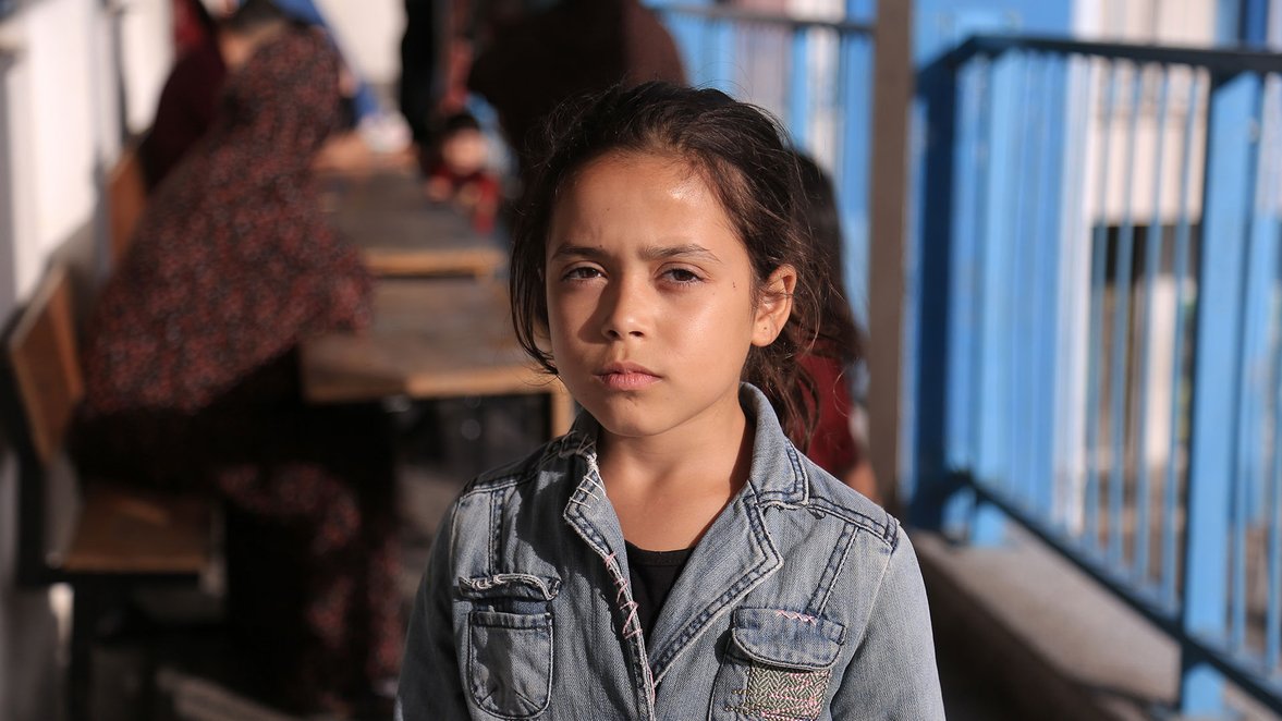 Girl in Gaza in the aftermath of the bombings in May 2021