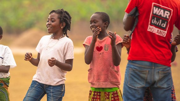 Mado from DR Congo participates in War Child's TeamUp and Can't Wait to Learn programmes in an Ugandan refugee camp