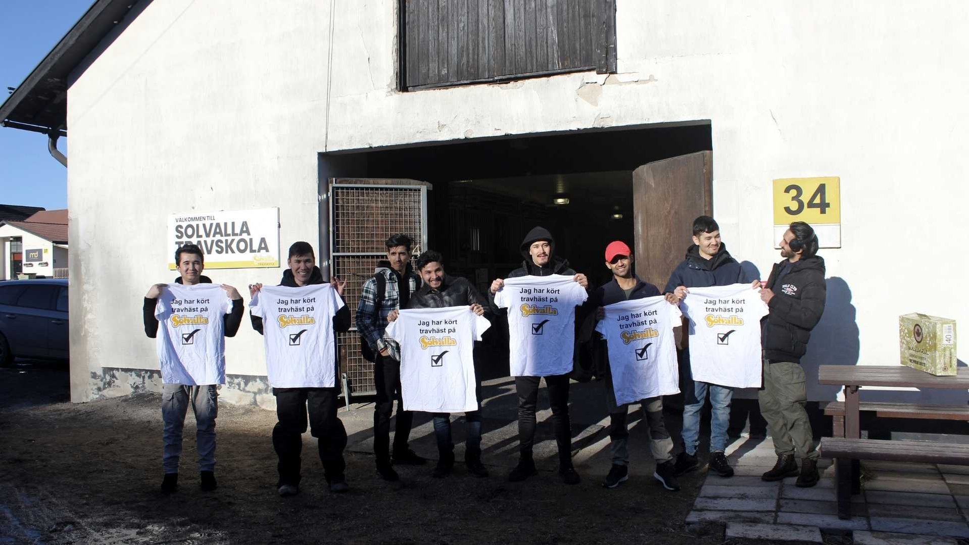 Youth participants of project Travkraft on Solvalla in Sweden